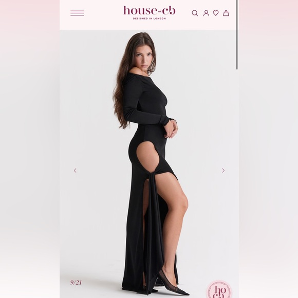 House of CB Marcella Black Cutout Dress - Picture 3 of 9